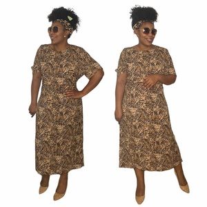 JM Collection by Jennifer Moore Safari Animal Print Maxi Dress
